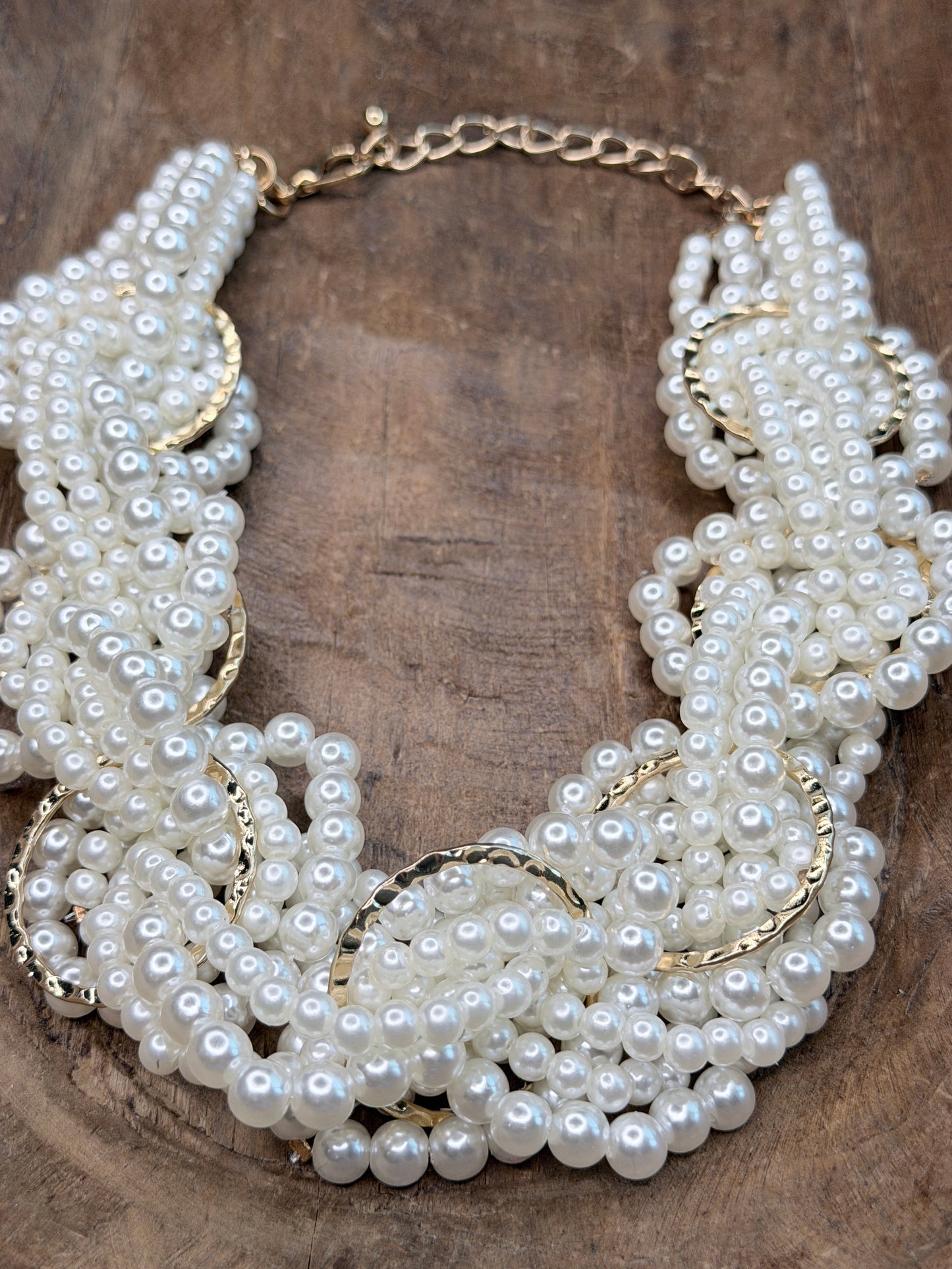 Woven Cream Pearl Choker Necklace *Final Sale*