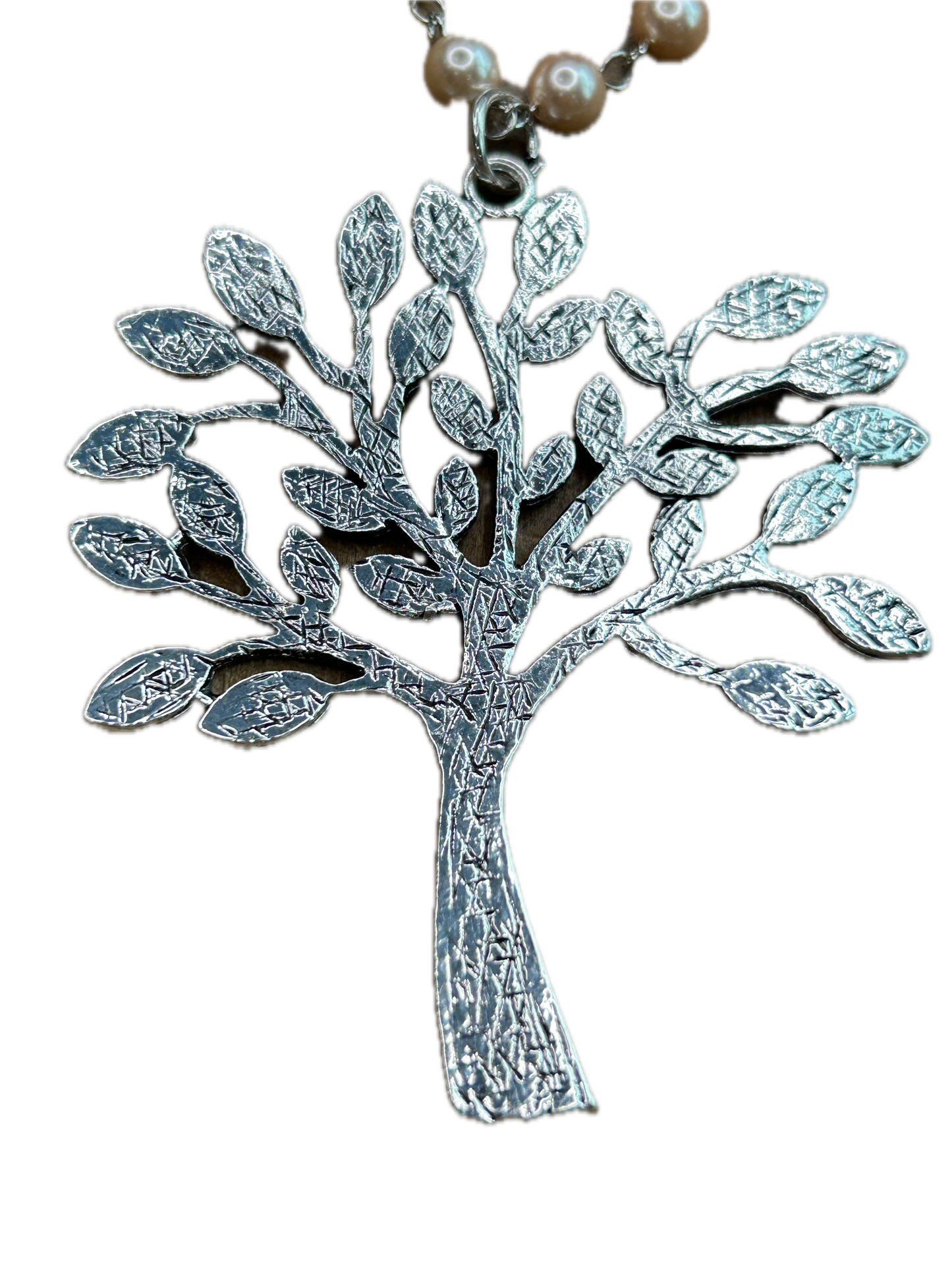 Silver Metal Tree of Life Necklace