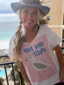 Hide Your Fries T-Shirt (Christy Cut) (With Bling)