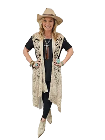 SALE A Rare Bird - Magdalene Crochet Duster- *Final Sale*