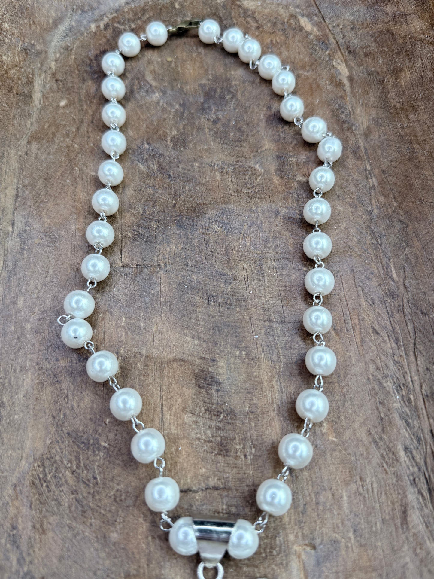 Fiona German Silver Baroque Pearl Cluster Necklace