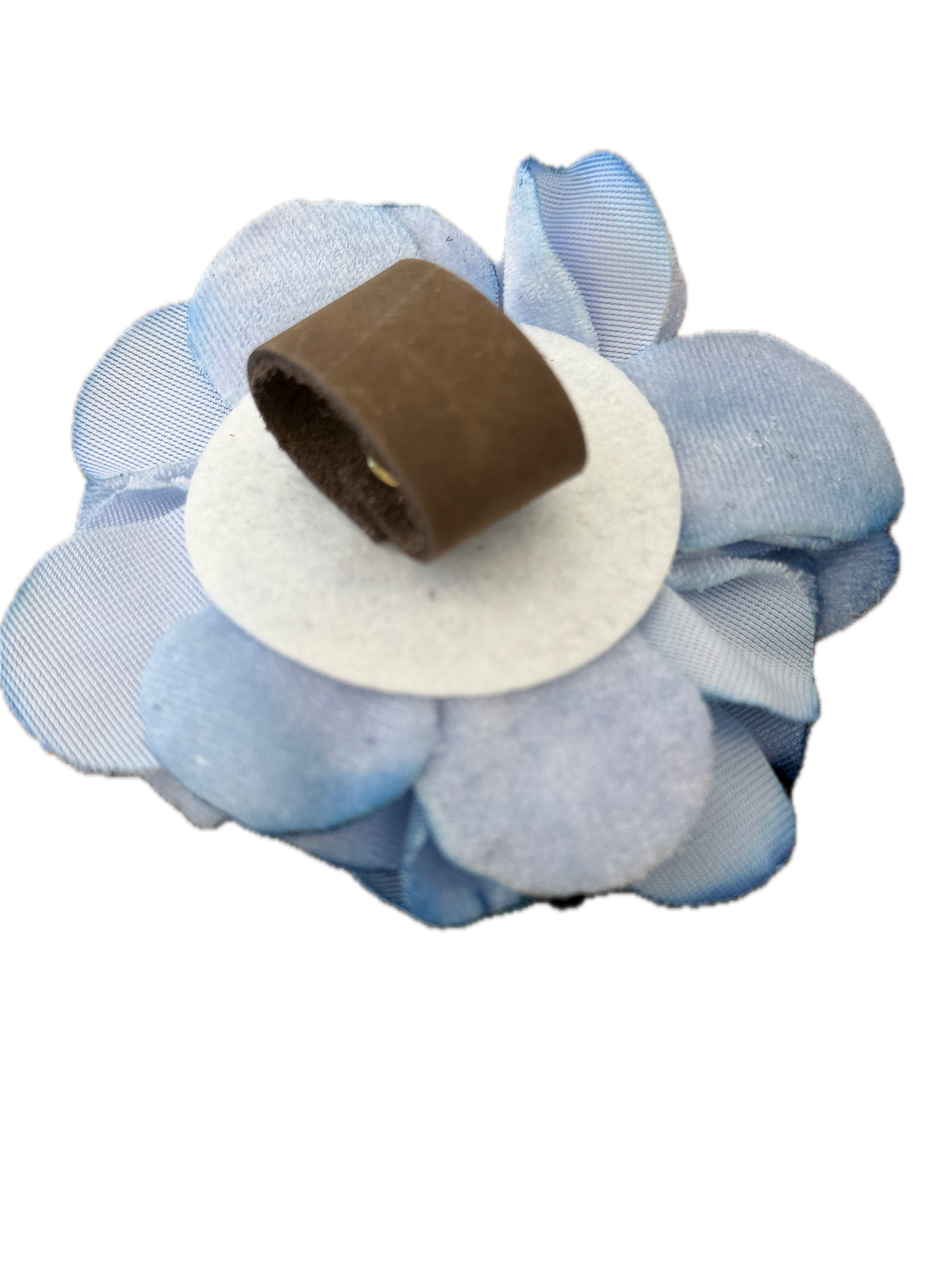 A Rare Bird- Flower Slide/Clip (Denim and Pearls)