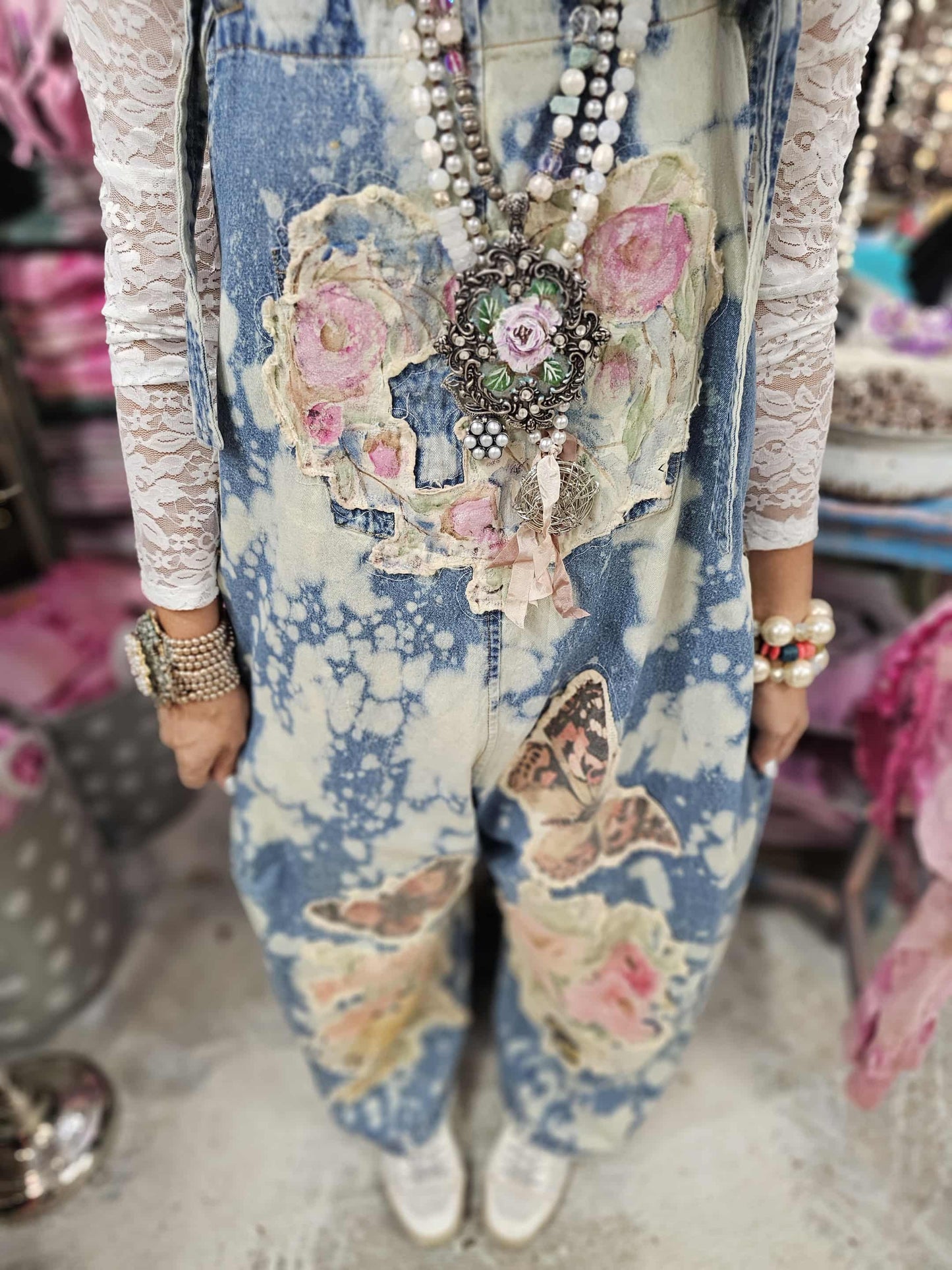 SALE Rare Bird Artsy Overalls