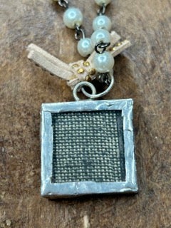 Soldered Sparkly Pumpkin Necklace