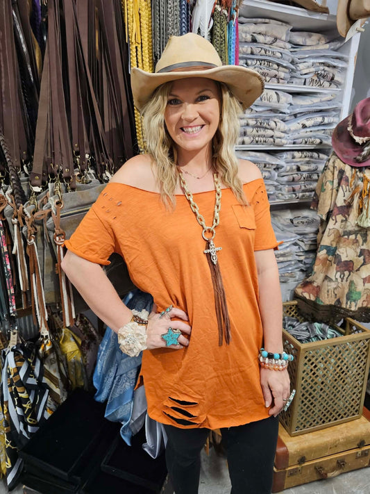 A Rare Bird- Rag Tee (Orange)