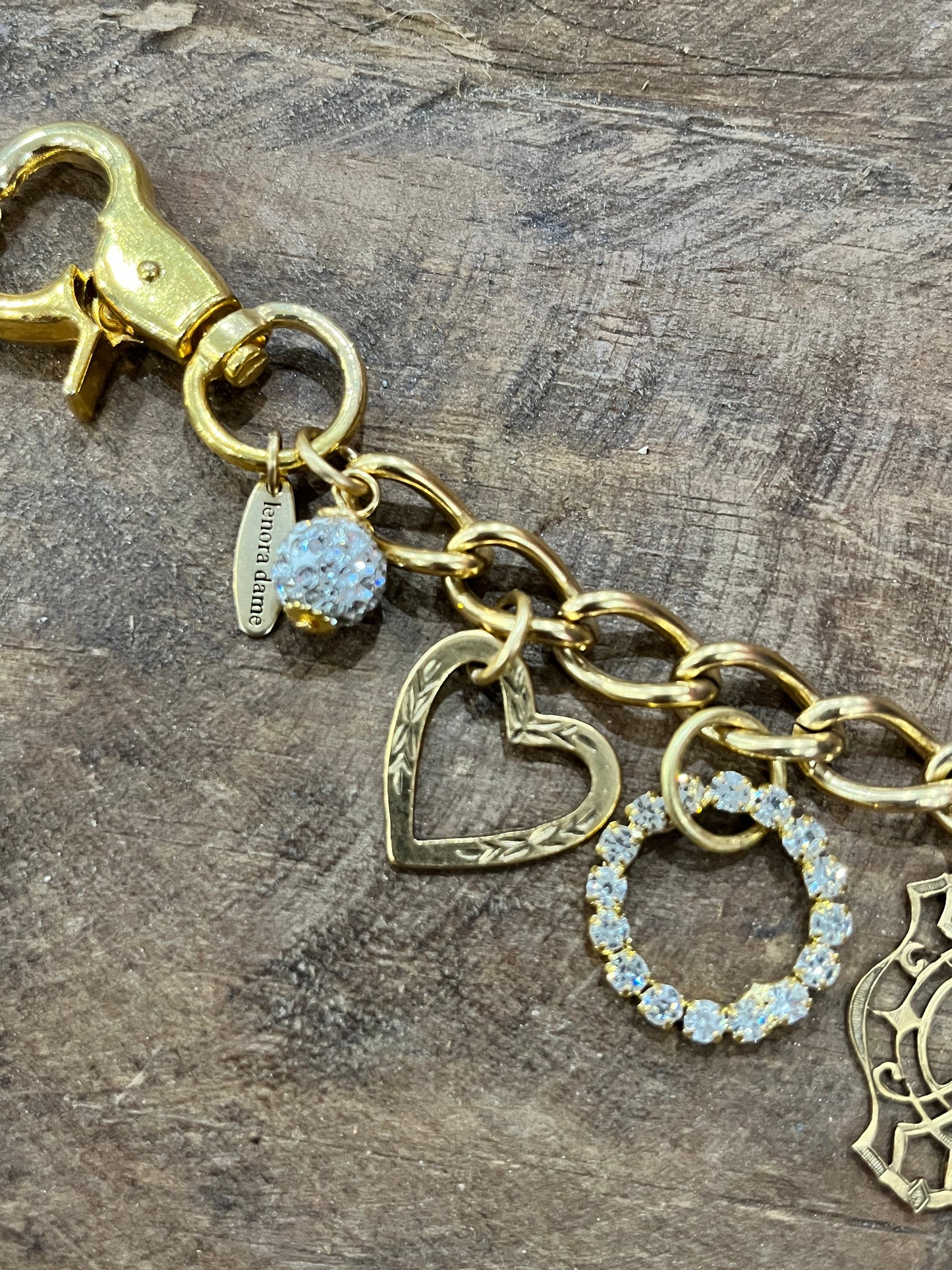 Blinging Bag-Heart of Gold Chain Bag Charm
