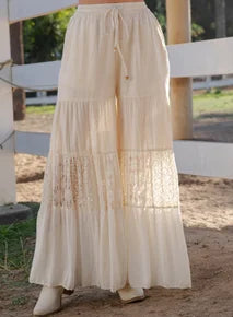 Artesian Flax Tiered Pants (Natural)