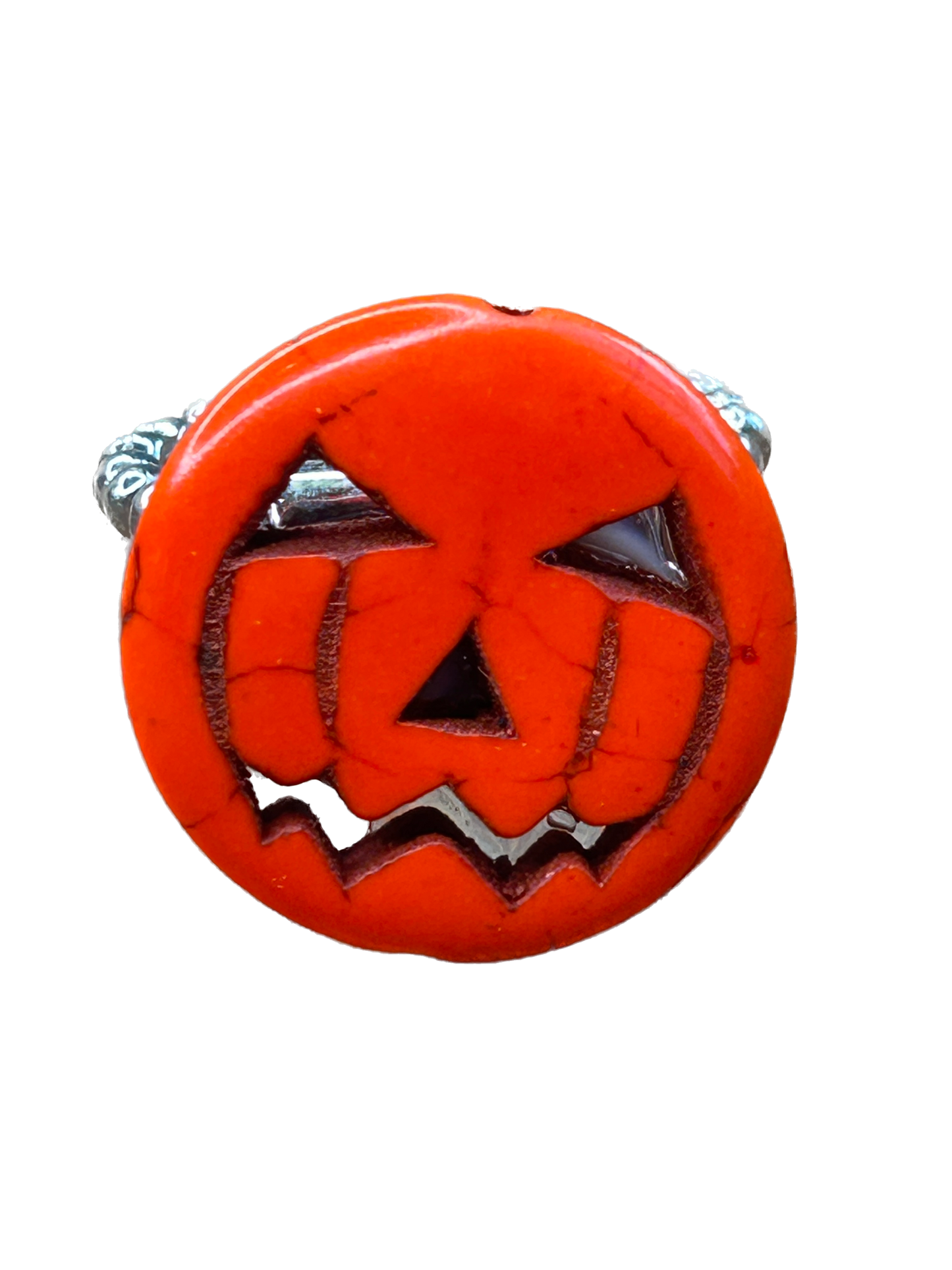 Dainty Jack-O-Lantern Stretch Ring- ERR ORIGINAL