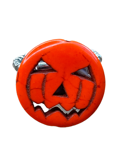 Dainty Jack-O-Lantern Stretch Ring- ERR ORIGINAL