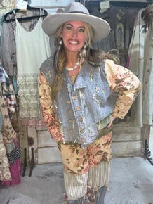 A Rare Bird- Chambray Tiered  Pant *Final Sale*