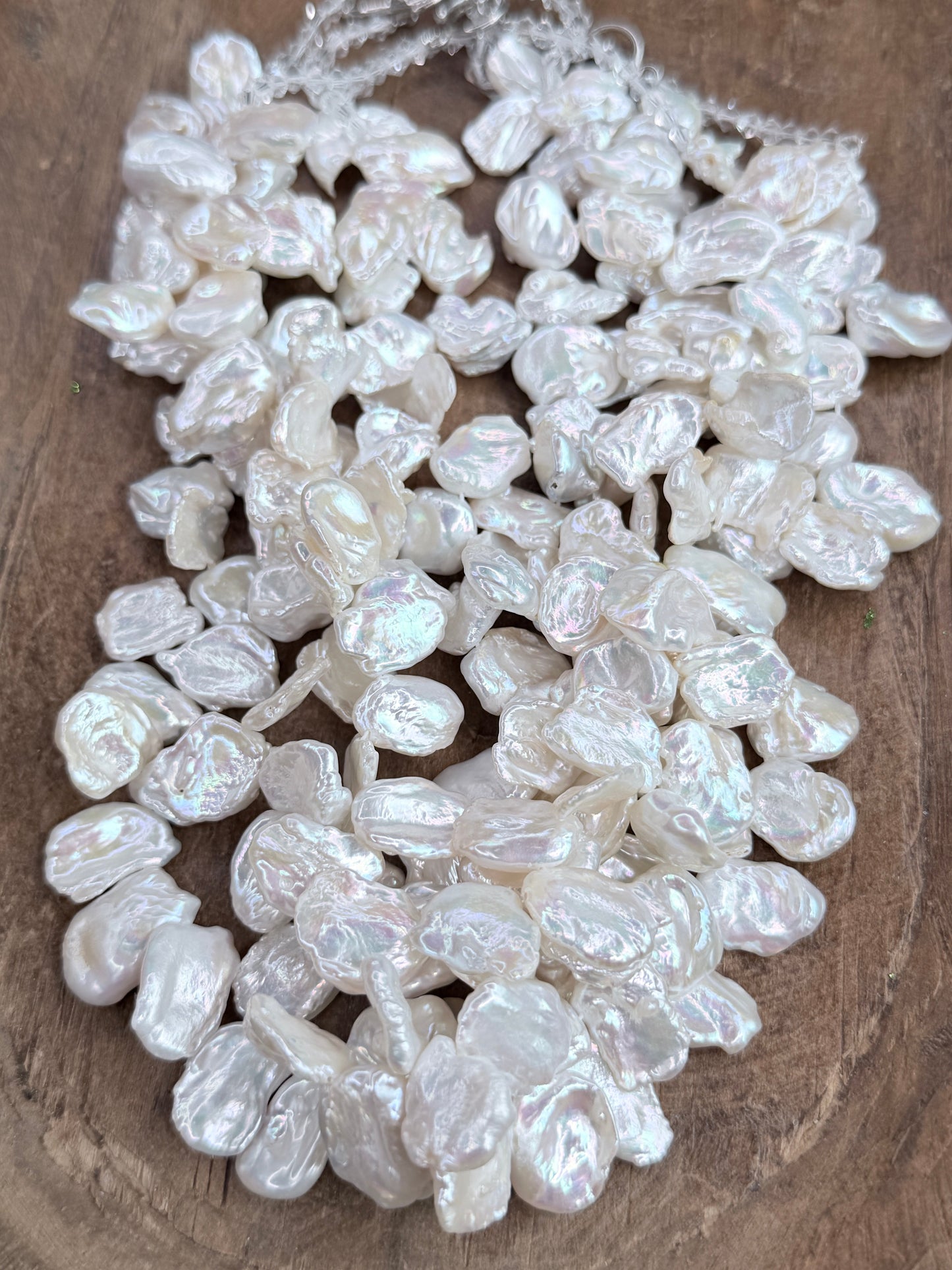 Crystal Keshi Pearl Necklace