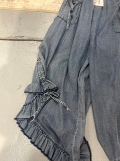Origami- Denim Ruffle Pants *Final Sale*