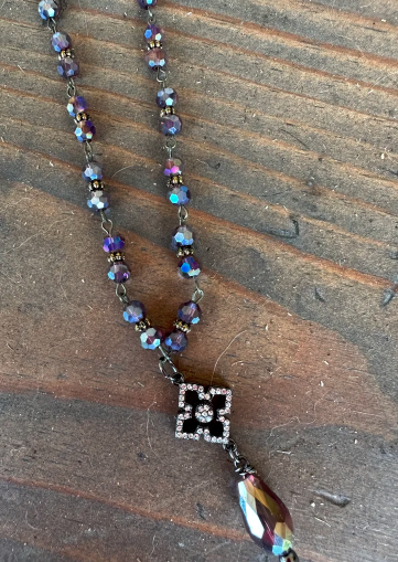Lost & Found - Short Iridescent Crystal Necklace