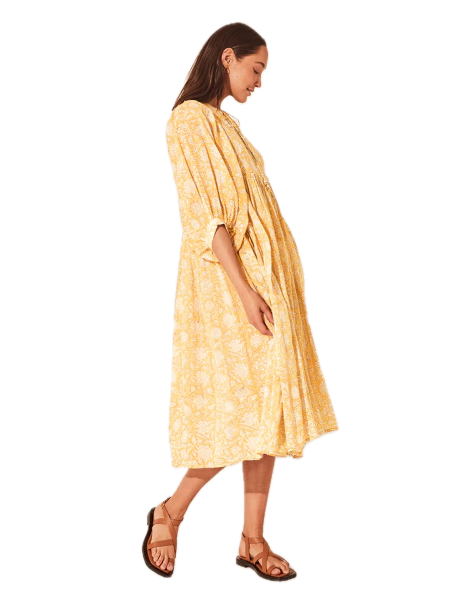 Long Floral String Tie Dress (Yellow) *Final Sale*
