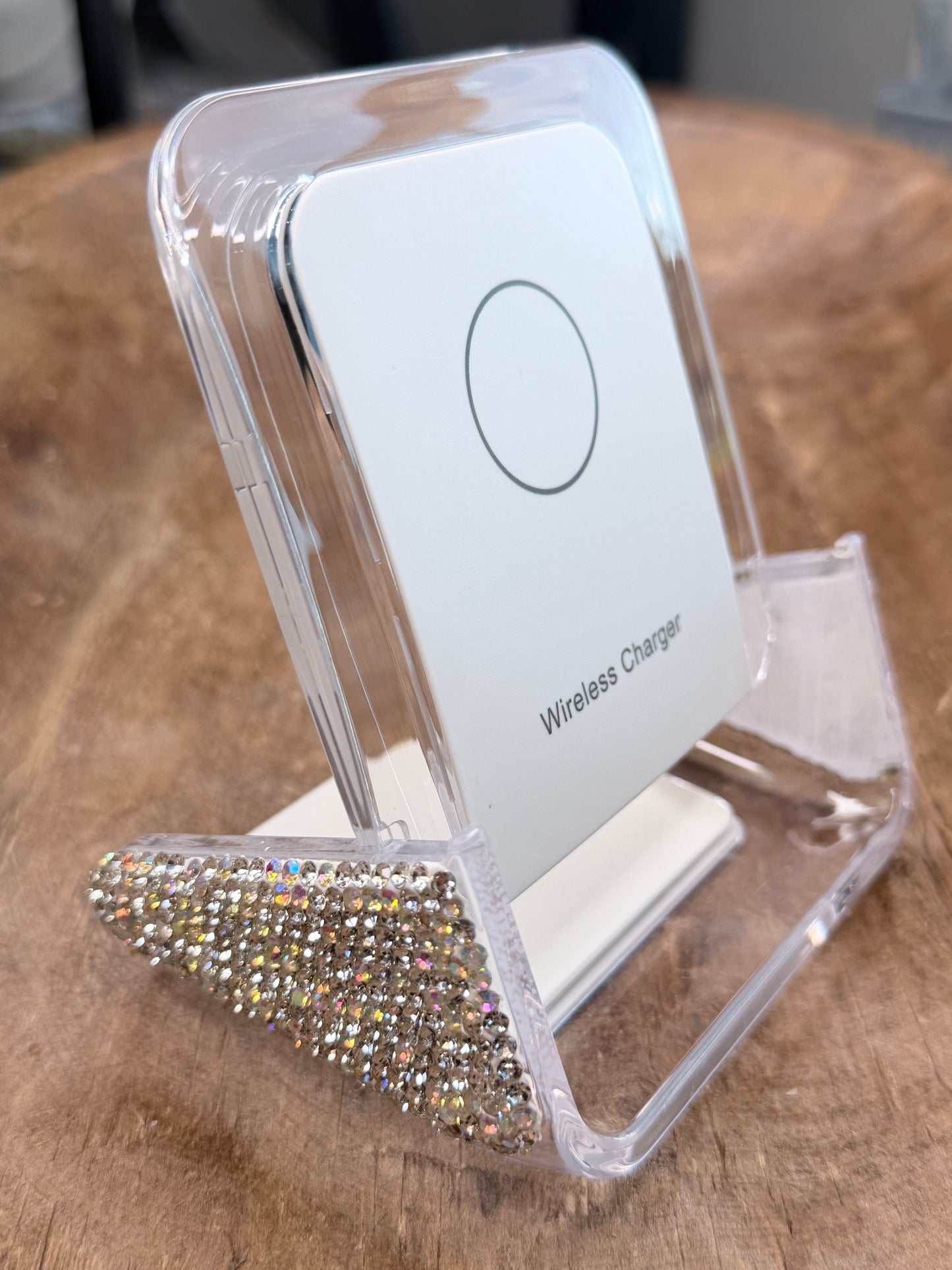 PREORDER Rhinestone Desktop Wireless Charger (Silver) *Final Sale*