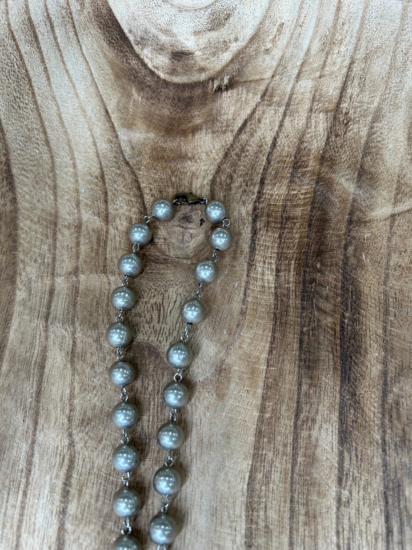 German Silver RIver Opal Necklace