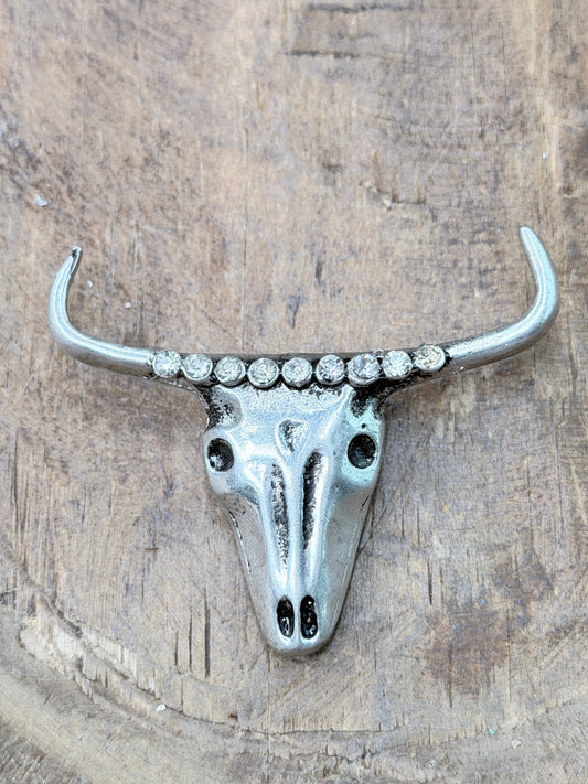 A Rare Bird- Metal Steer Head  Clip WOUNDED