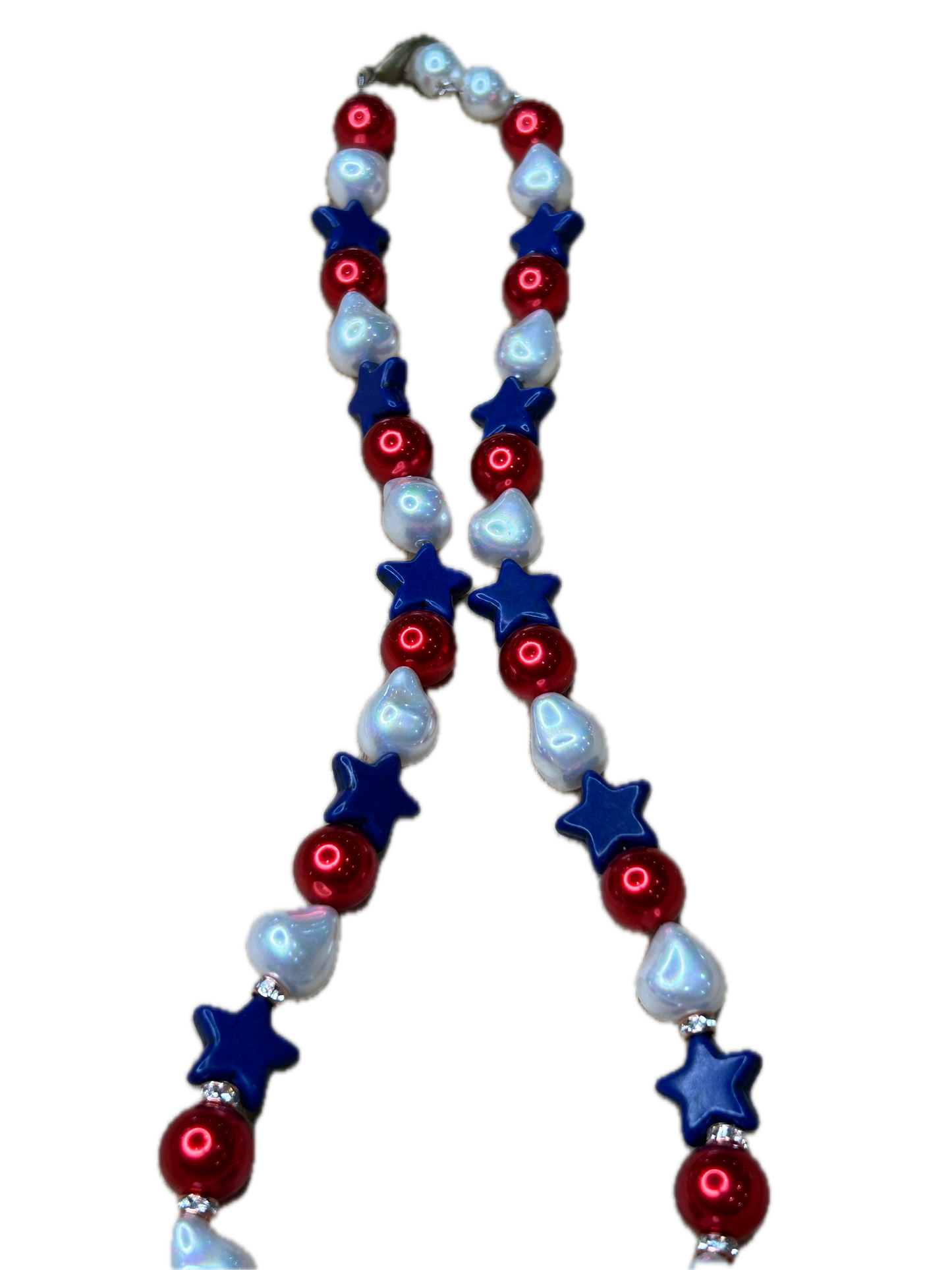Beatrice Heart of America Necklace (Eclectic Ruby Red Original)