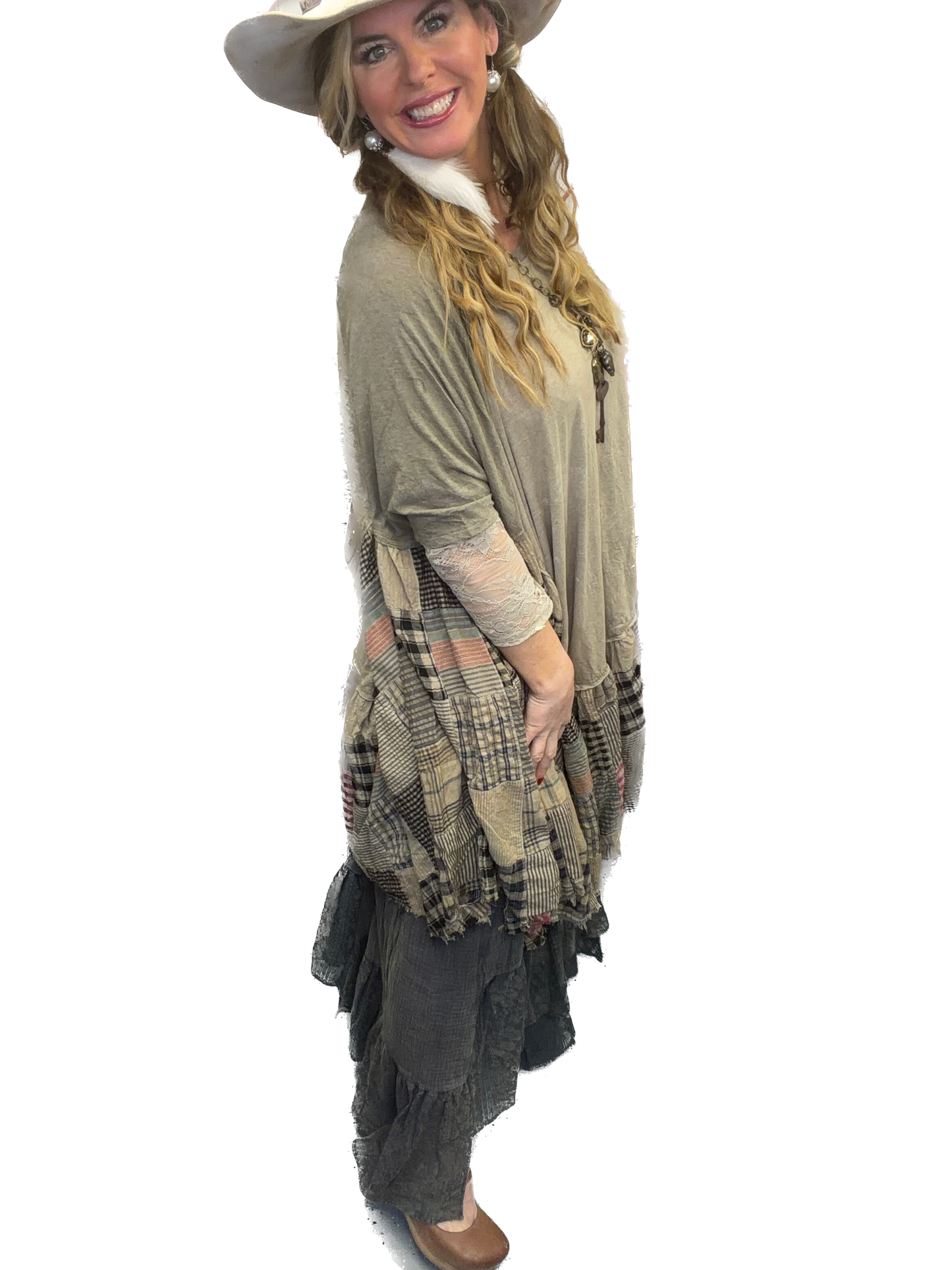 Jaded Gypsy- Willow Song Tunic (Moss) *Final Sale*