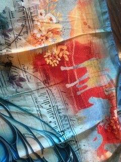 A Rare Bird-  Butterfly and Horses Wild Rag
