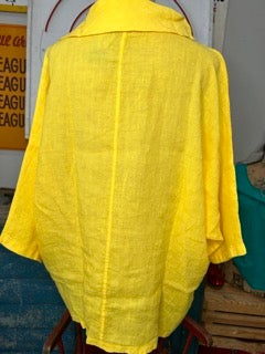 FINAL SALE!! BA- Linen Collared Shirt (Yellow)