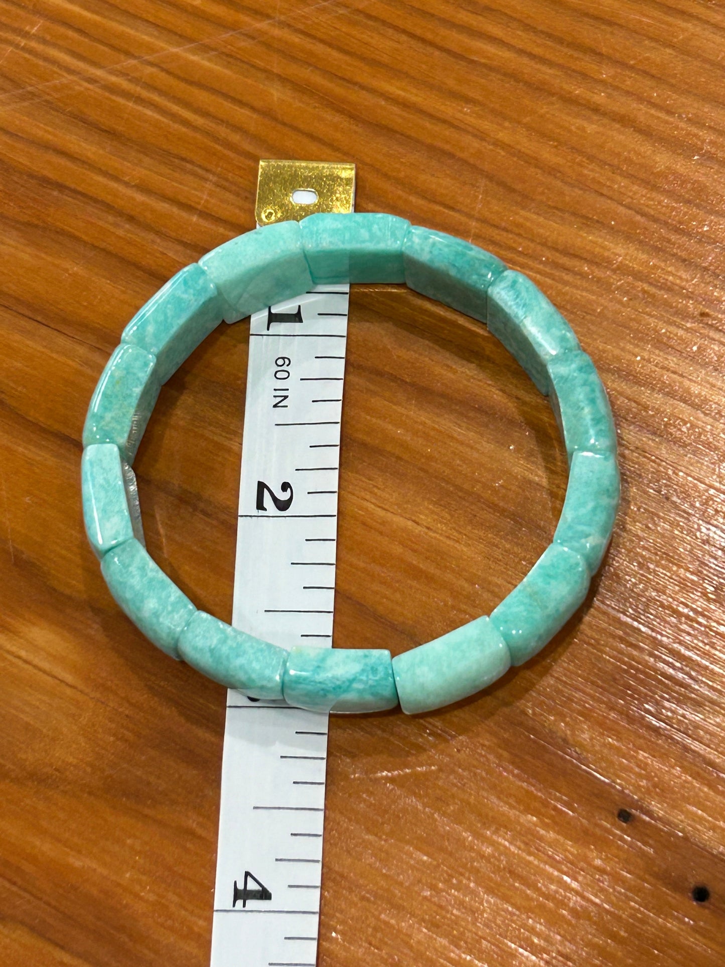 Light Teal Amazonite Stretch Bracelet