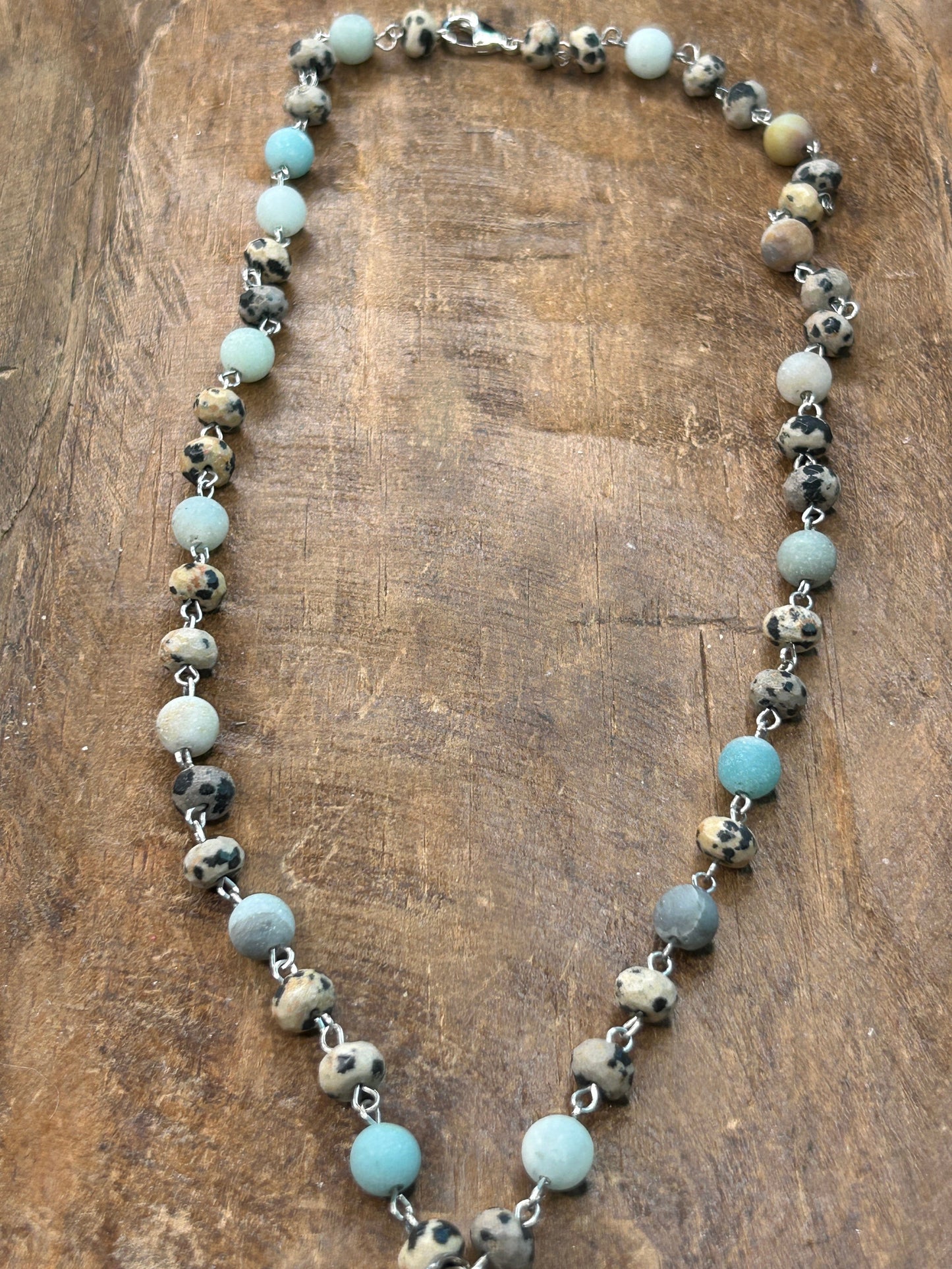 Harley and Maude- Soldered Turquoise and Ceramic Necklace
