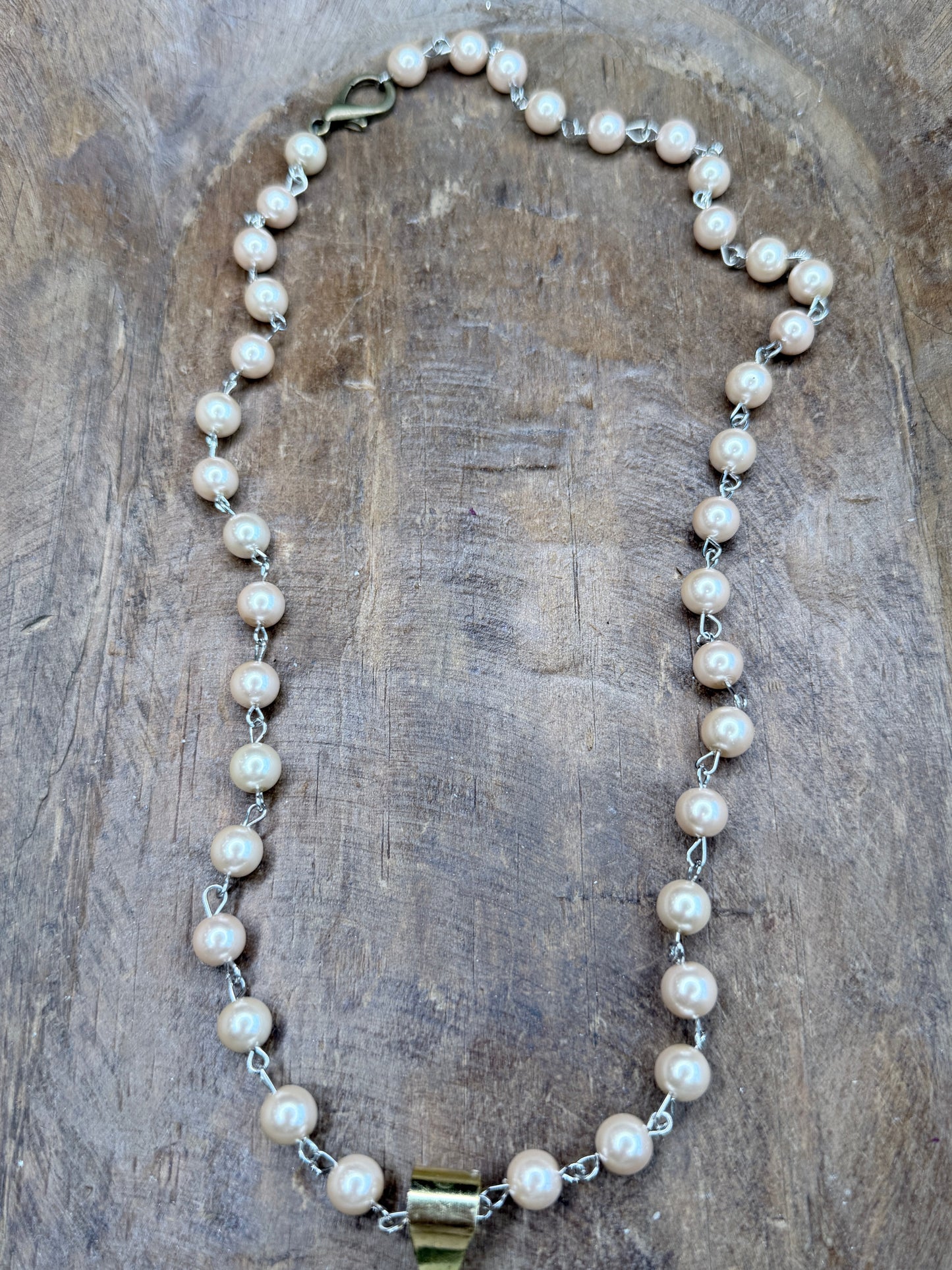 Bella German Silver Large Druzy Agate Cross Necklace