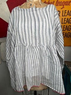 FINAL SALE! Paper Lace- Sheer Striped Overlay (White Stripe)