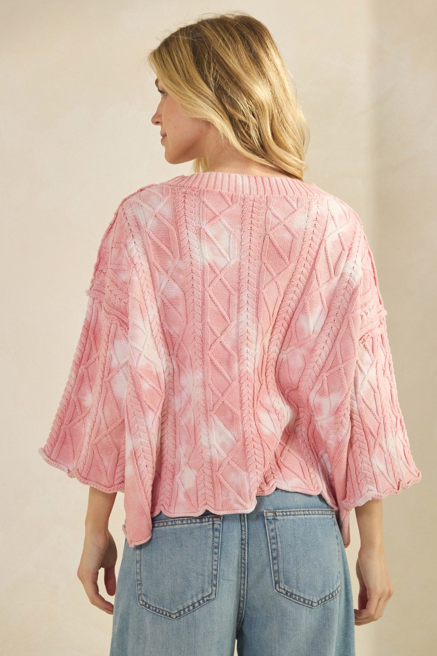 Sage & Fig- Dream Daze Knit Sweater (Rose Pink)
