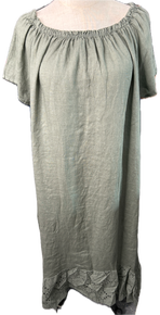 FINAL SALE Linen Dress (Olive)