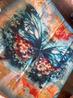 A Rare Bird-  Butterfly and Horses Wild Rag