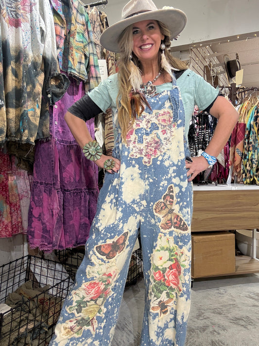 SALE Rare Bird Artsy Overalls