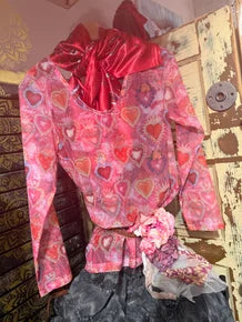 Rare Bird- Mesh Shirt (Hearts) LXL sold out