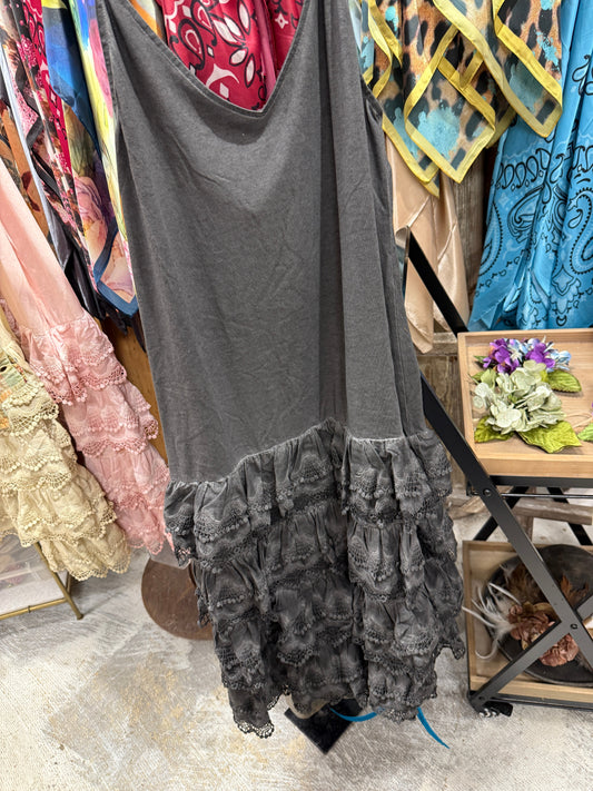 A Rare Bird- Vintage Slip Dress (Black)  (Pre Order)