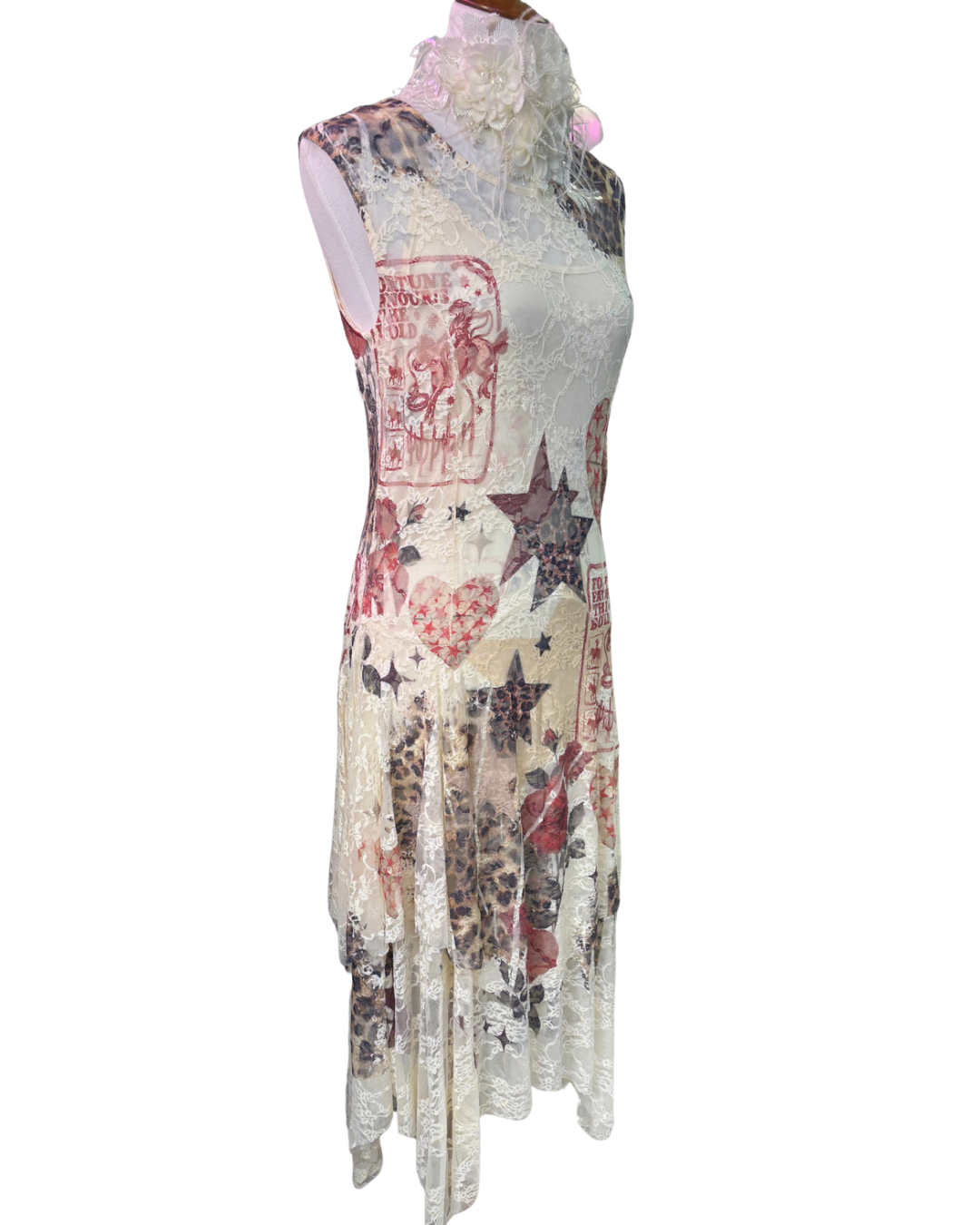 Origami- Leopard Star Lace Dress *Final Sale*