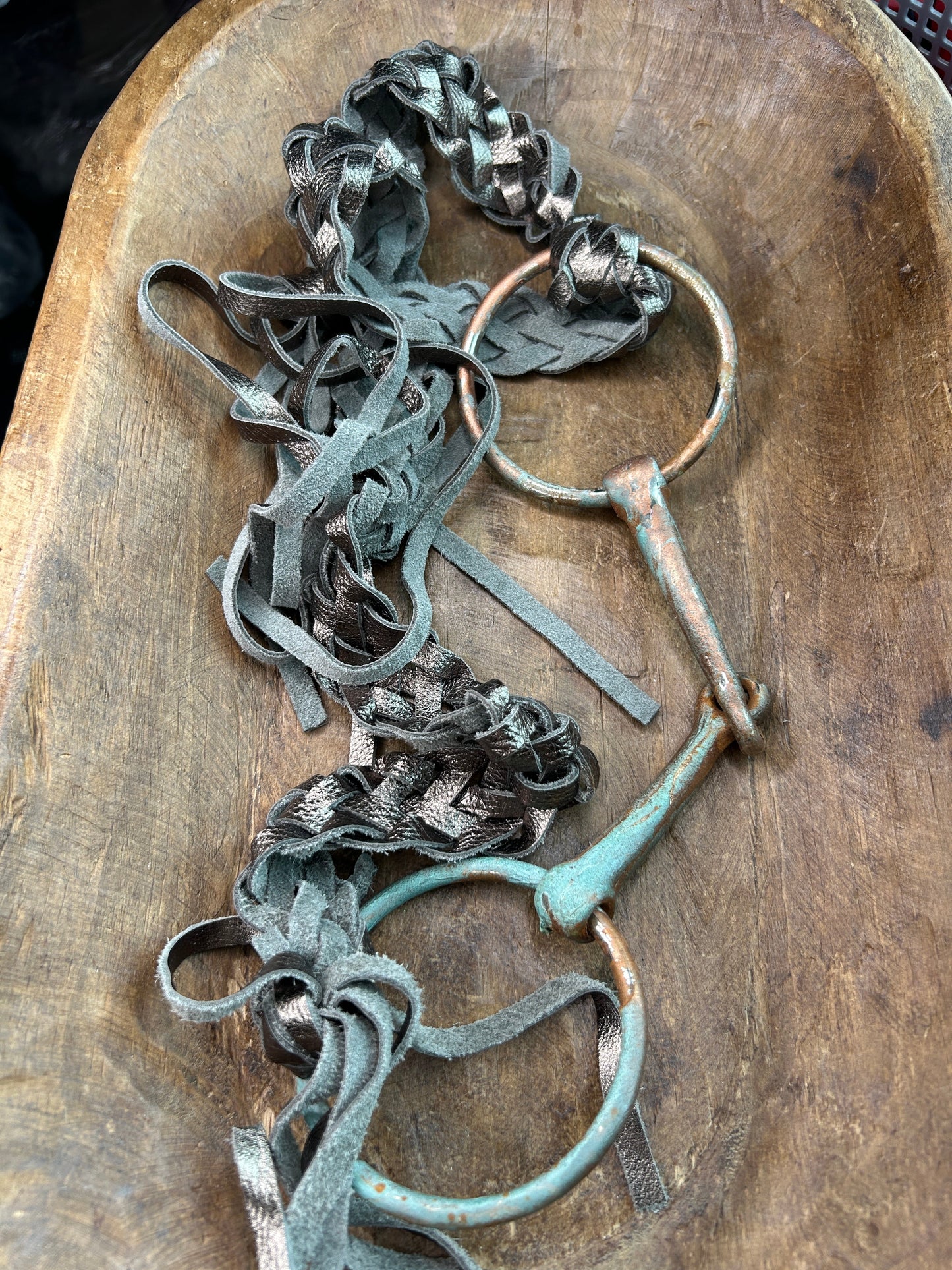 Rare Bird- Braided Leather Belt (Silver)