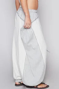 POL- Oversized Thermal and Ribbed Pants (Oatmeal Grey) *Final Sale*