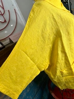 FINAL SALE!! BA- Linen Collared Shirt (Yellow)