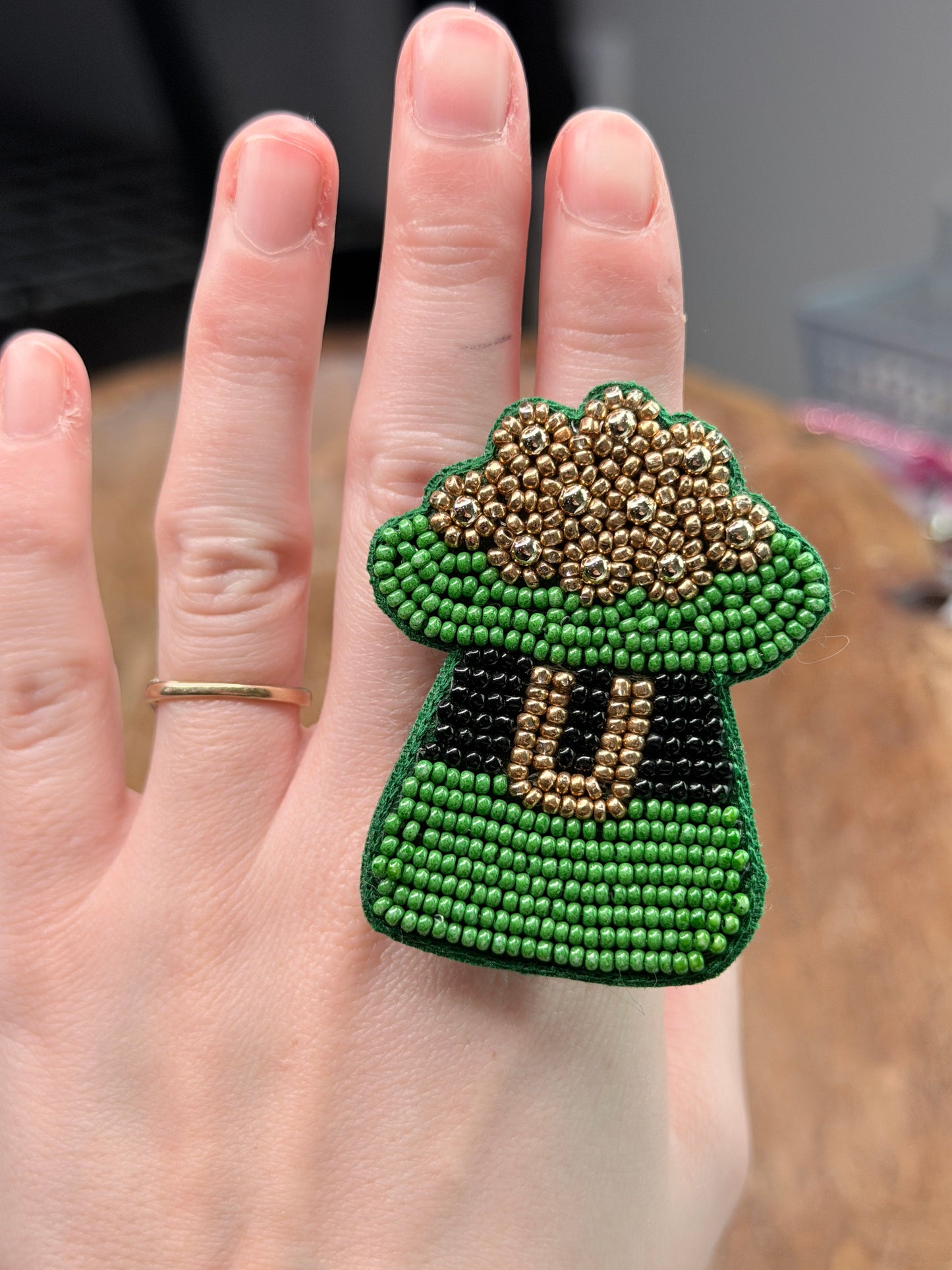 Pot of Gold Beaded Stretch Ring- ERR ORIGINAL