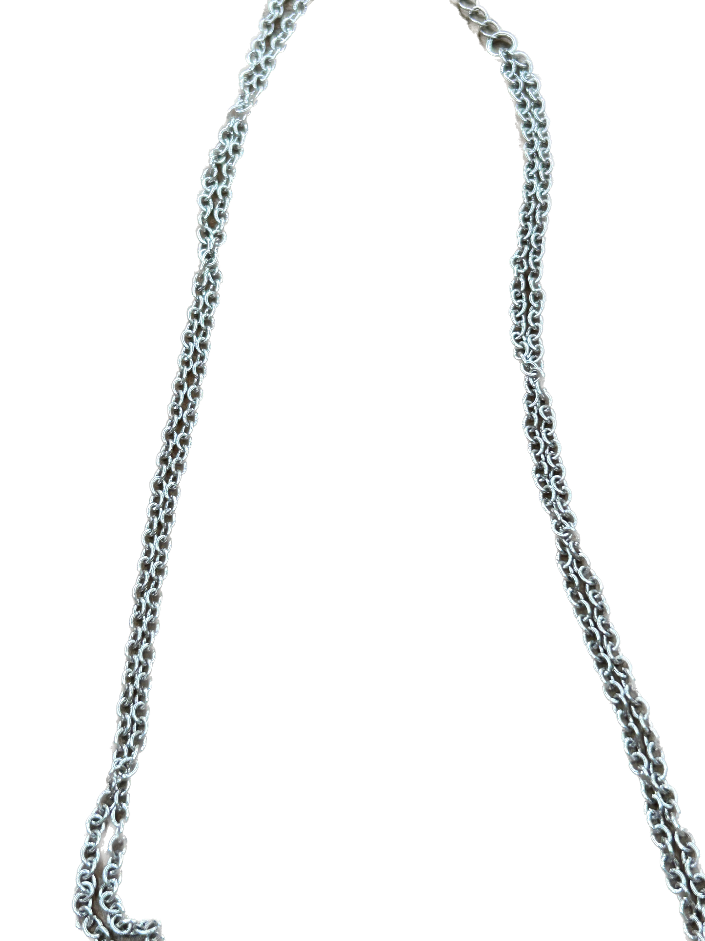 SALE Art By Amy- Long Silver Domino Necklace (10)