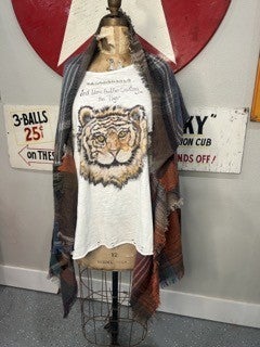 Scarf Material Flannel Print Shawl