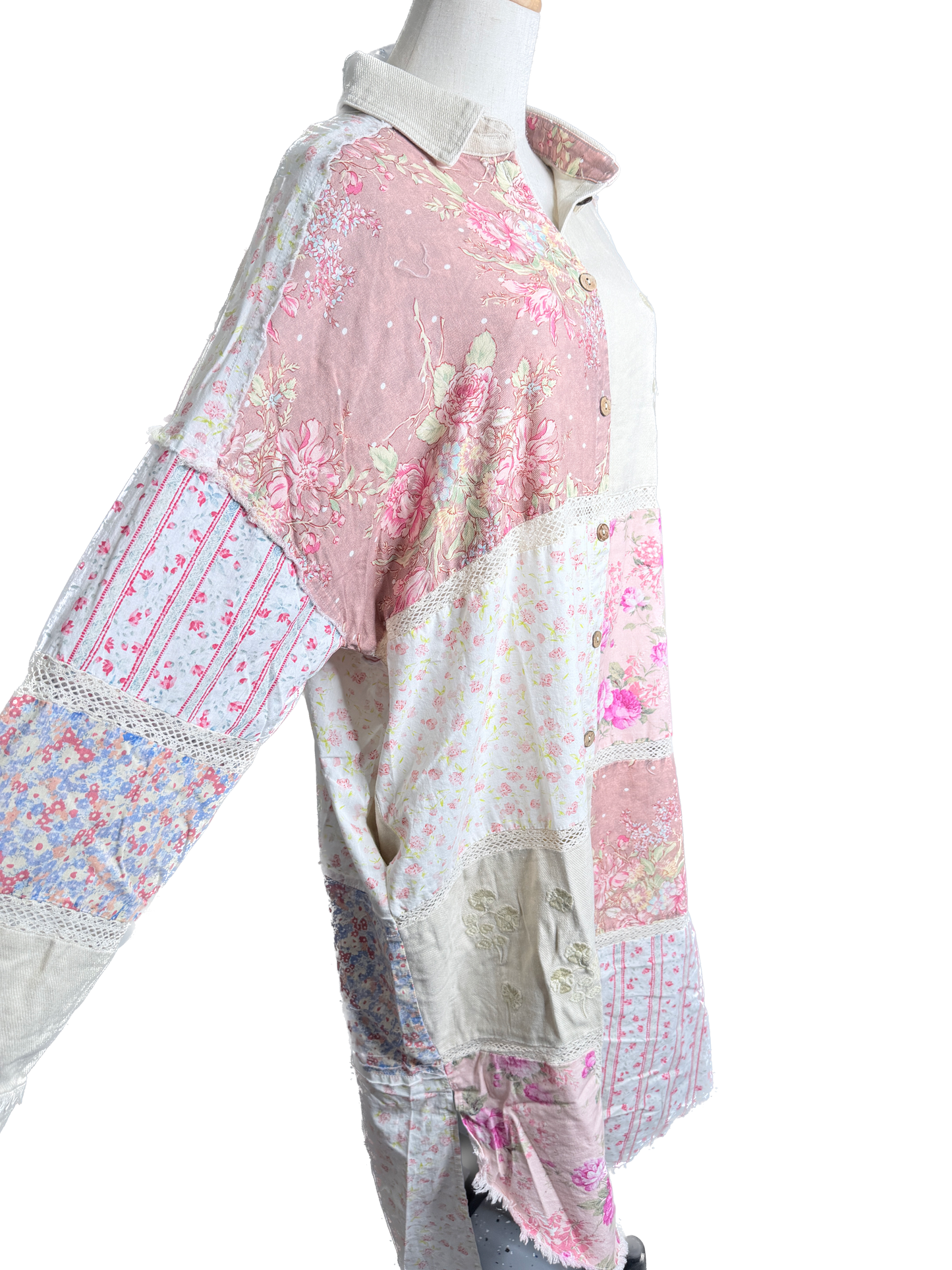 SALE Oli & Hali- Washed Multi Print Long Top (Mauve) *Final Sale*