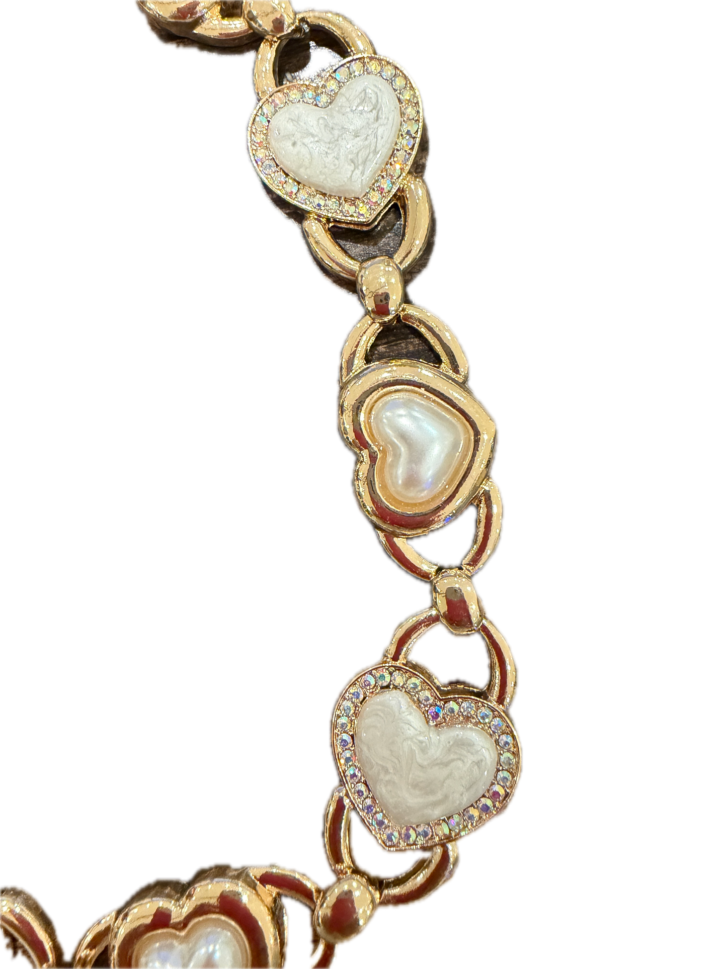 For the Love of Pearls Heart Necklace
