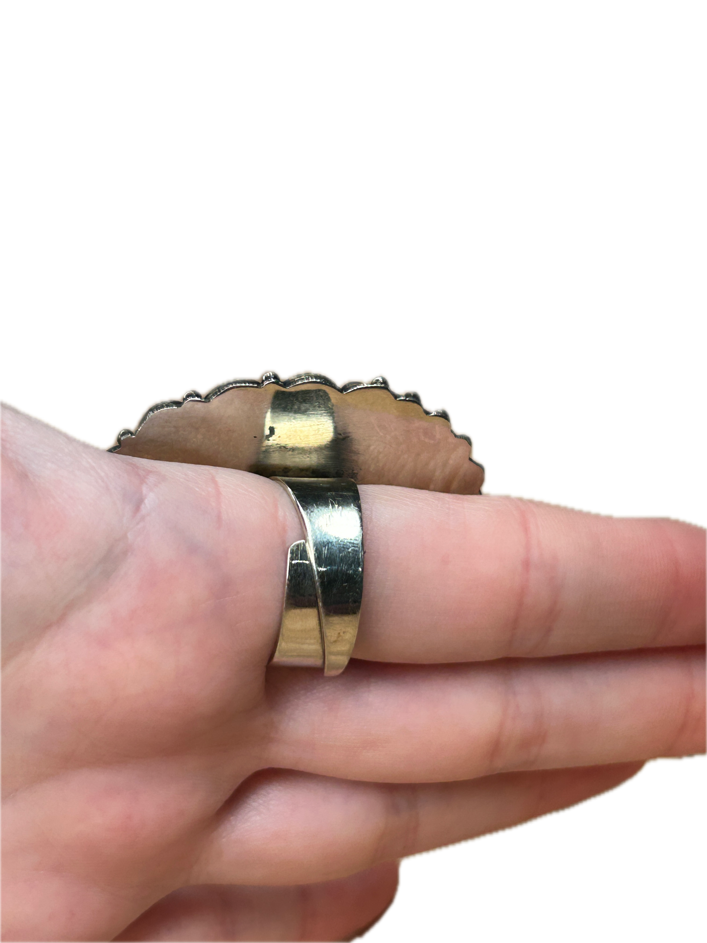 German Silver Cobaltocalcite Ring