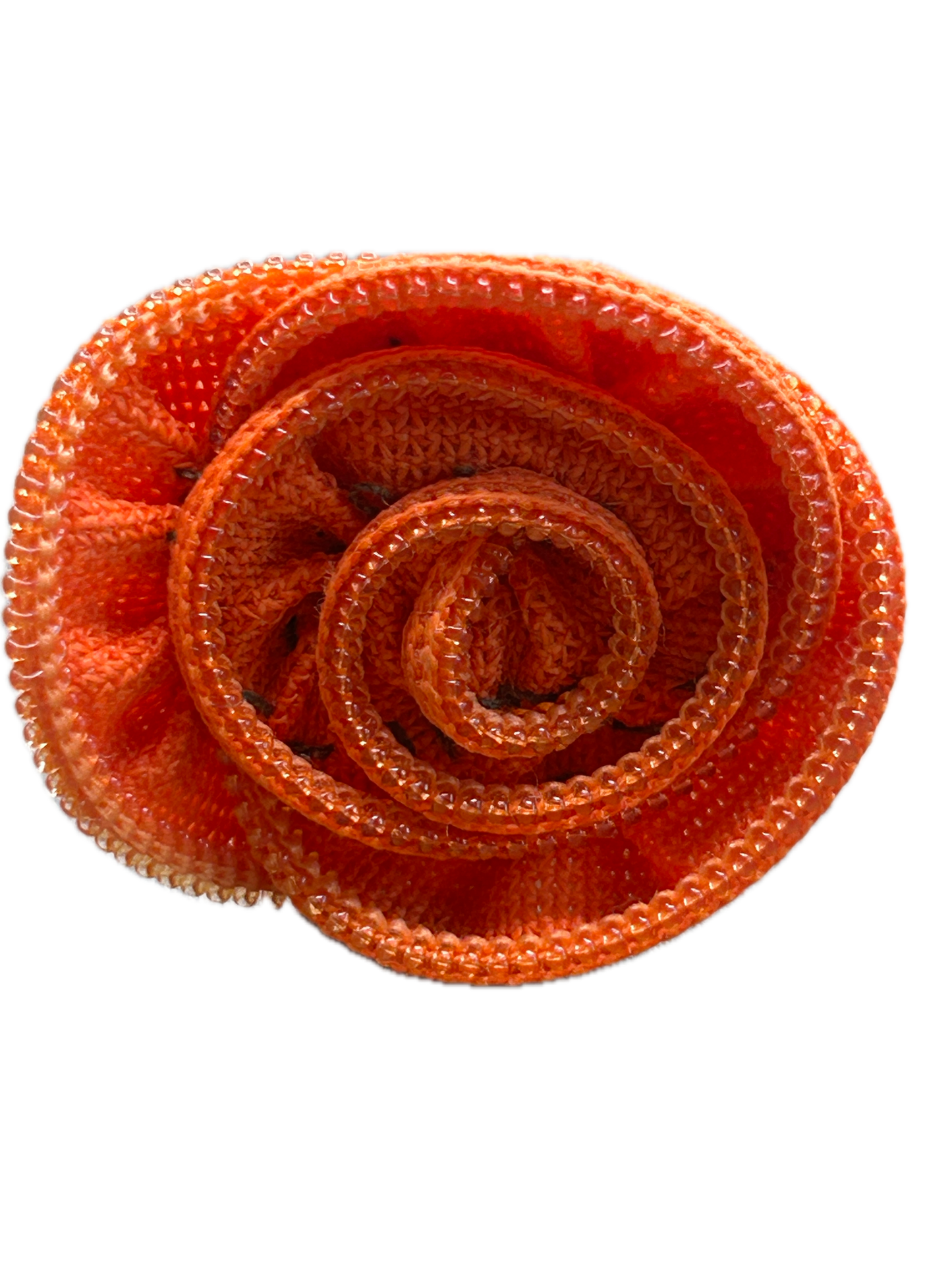 Orange Zipper Rose Ring