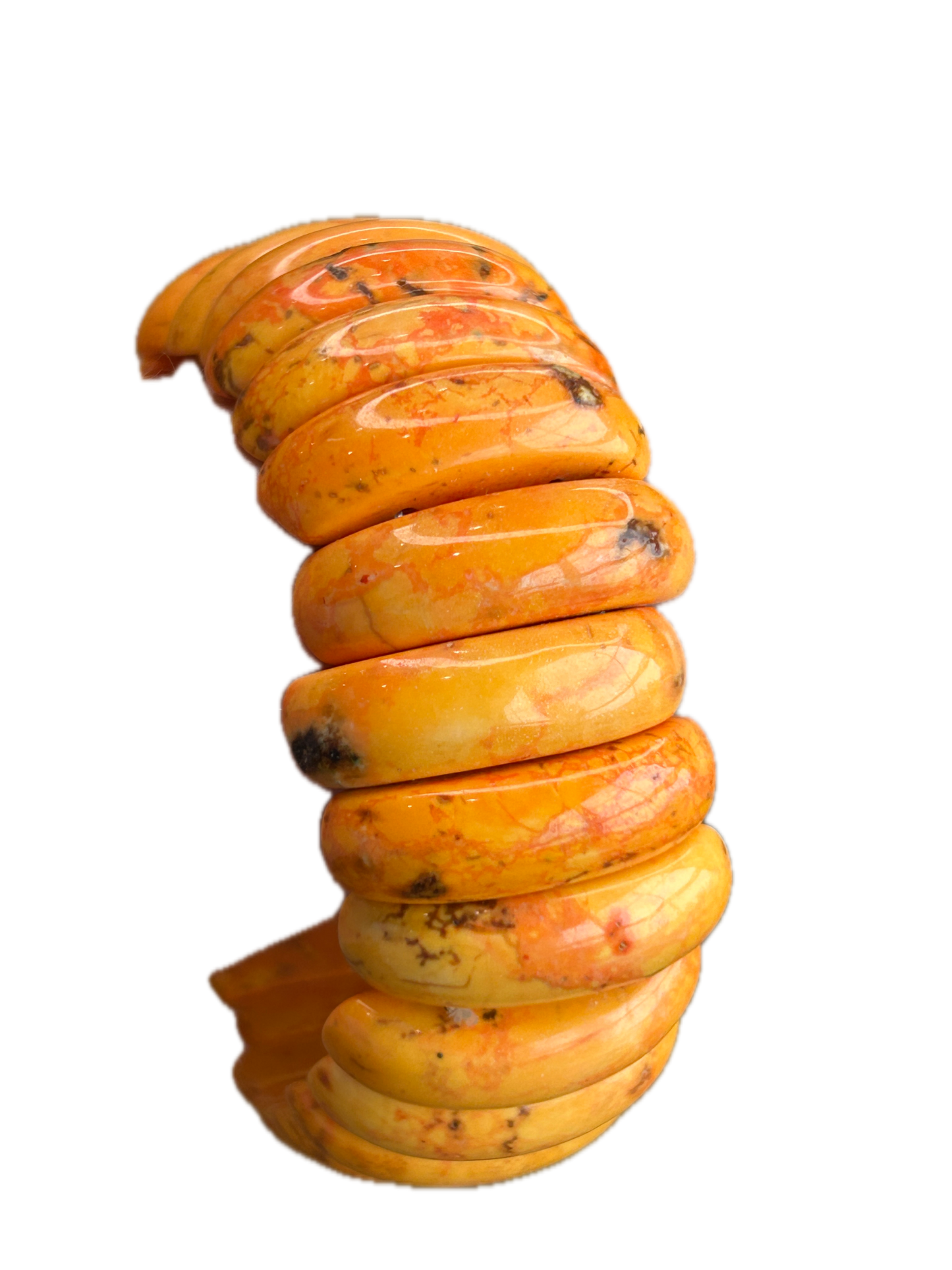 Orange Howlite Stretch Bracelet