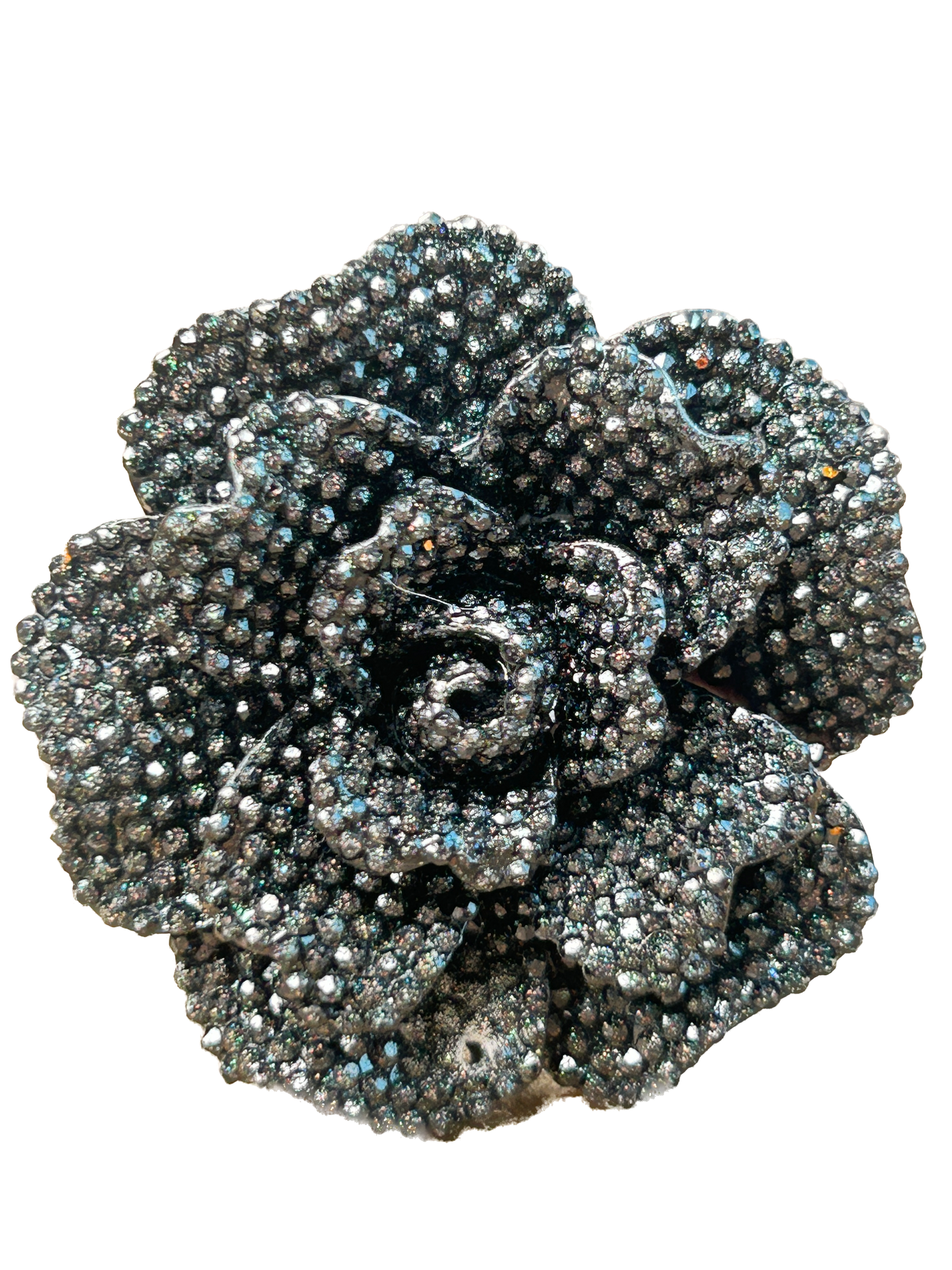 Rhinestone Black Dahlia Stretch Ring - ERR ORIGINAL