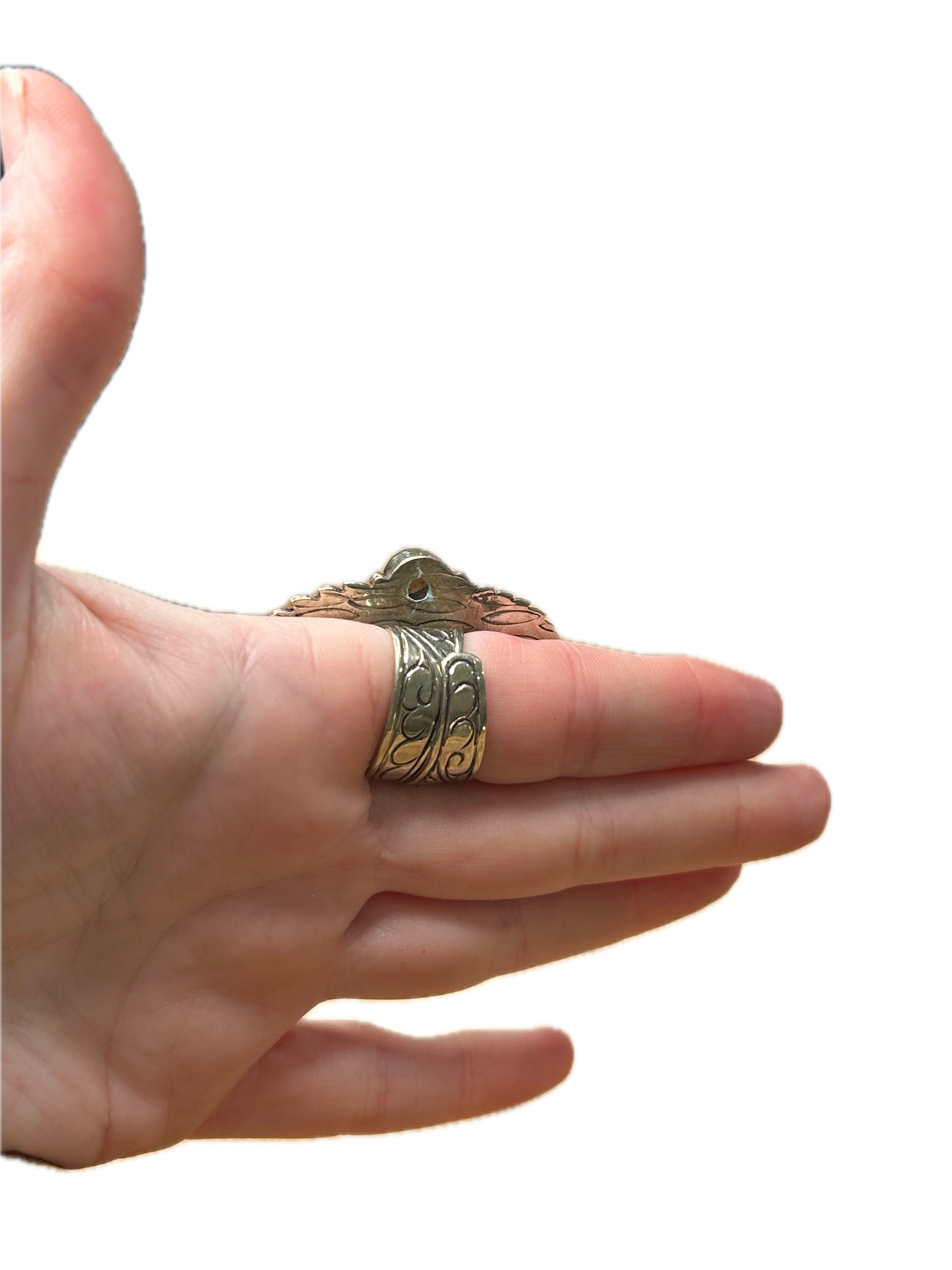 Tibetan Silver and Clear Quartz Multi-Stone Ring
