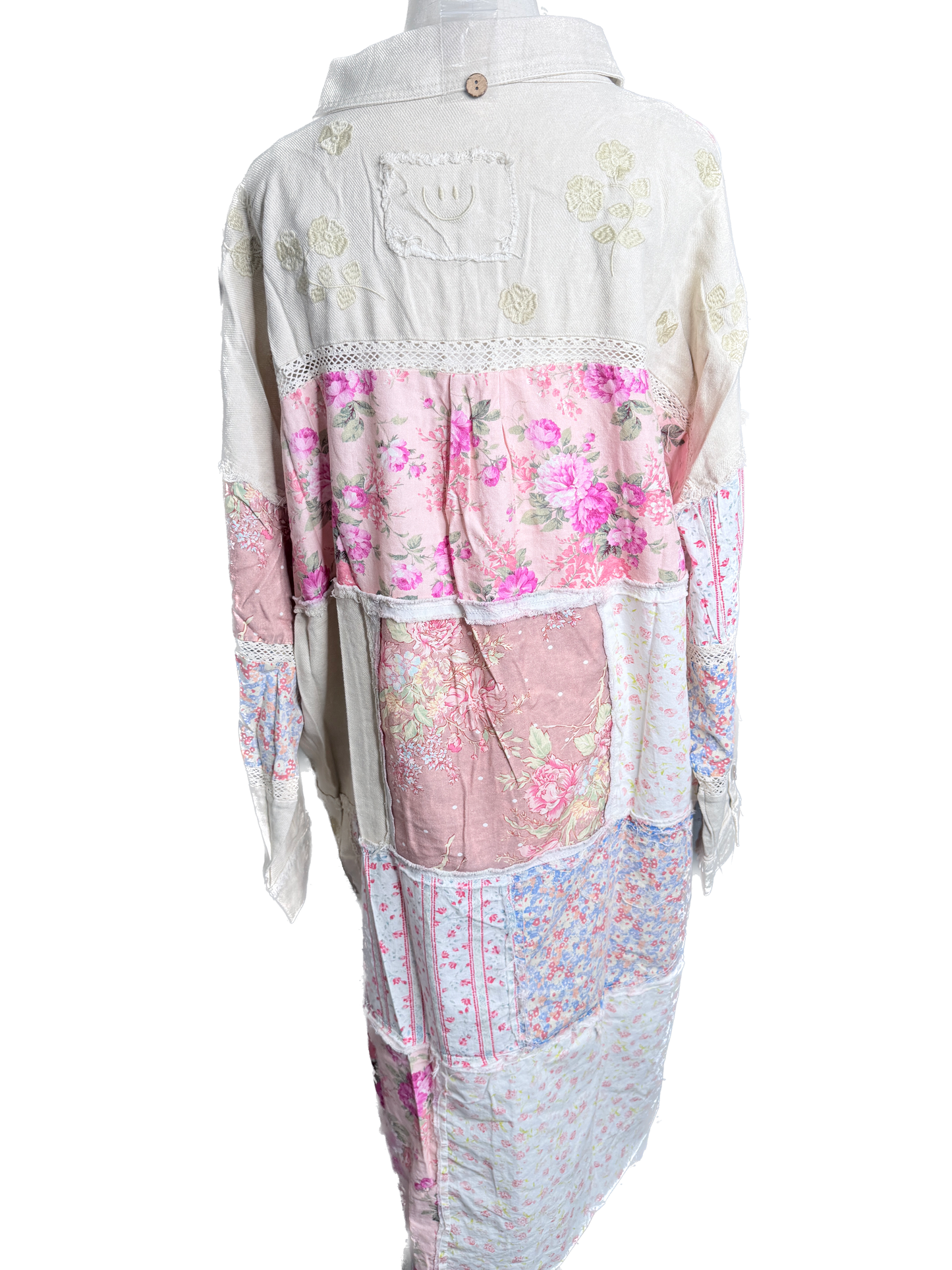 SALE Oli & Hali- Washed Multi Print Long Top (Mauve) *Final Sale*